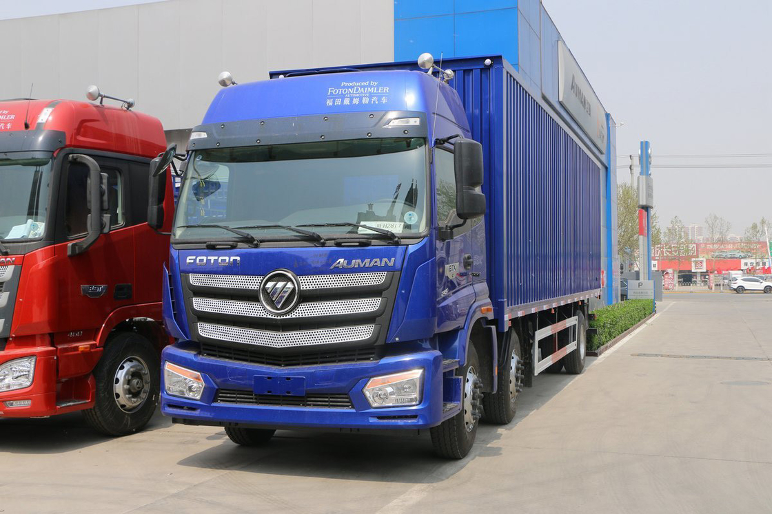 Assentos de absorção de choque Foton Auman Van Truck Diesel 245HP 6 cilindros 6X2 9,53m Ar condicionado