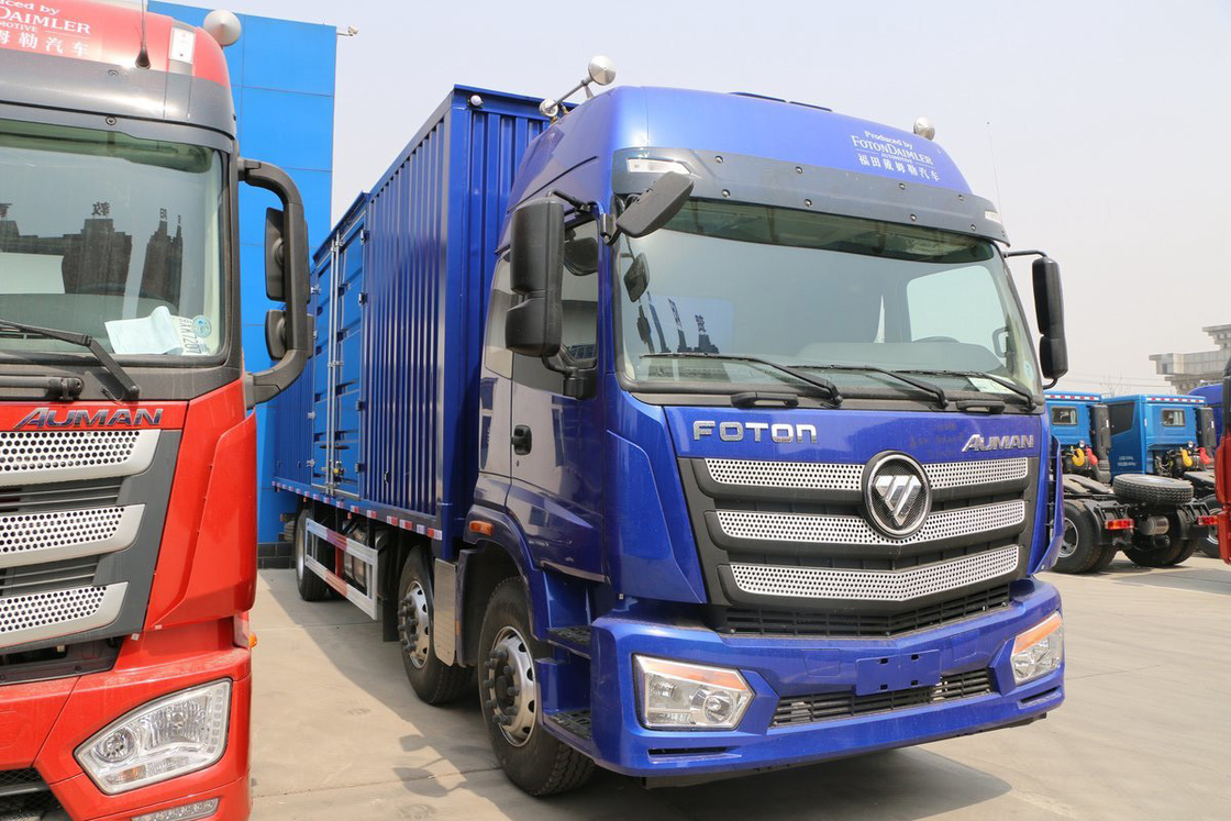 Assentos de absorção de choque Foton Auman Van Truck Diesel 245HP 6 cilindros 6X2 9,53m Ar condicionado