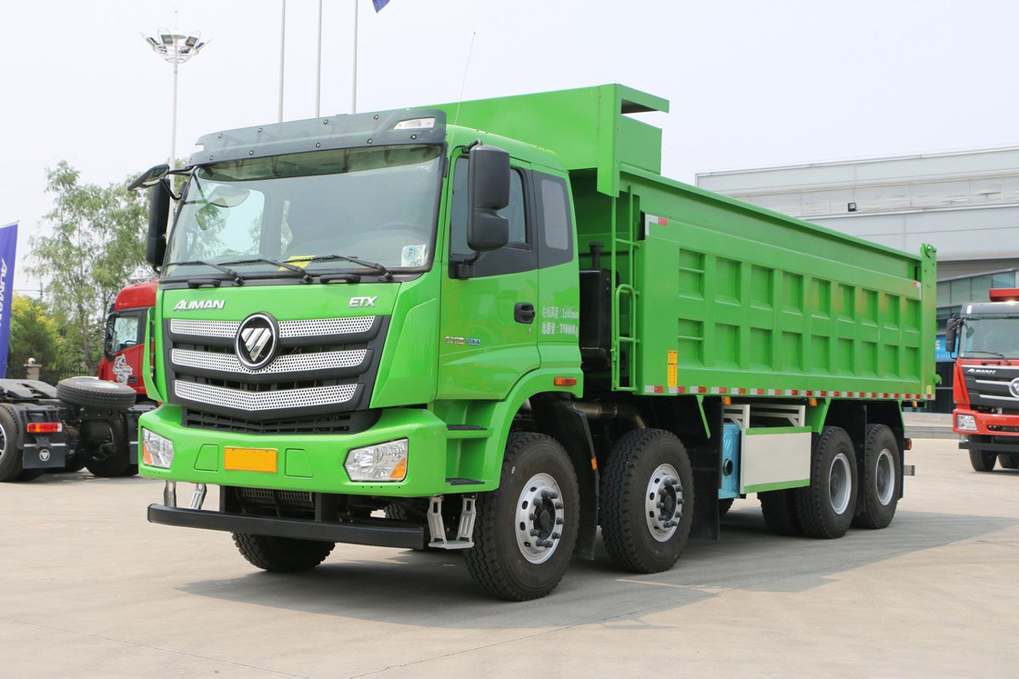 Auman Nova ETX camião de descarga 400HP 8X4 7,4m 31t Flip traseiro em forma de U Grid Cargo Box Flip traseiro EURO 5