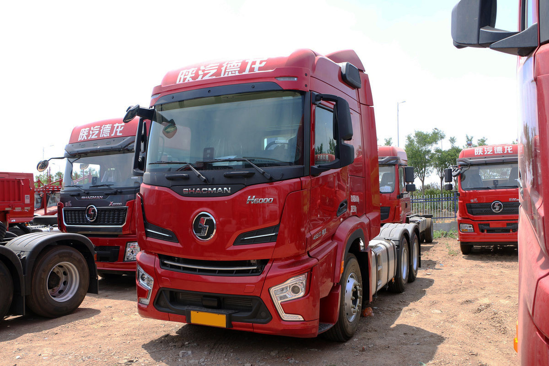 AMT 12 velocidades de linha única Semi-Sit Diesel 480hp 6 * 4 Shacman caminhão-trator modelo H6000