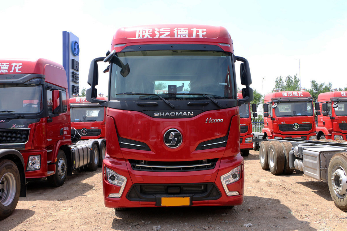 AMT 12 velocidades de linha única Semi-Sit Diesel 480hp 6 * 4 Shacman caminhão-trator modelo H6000