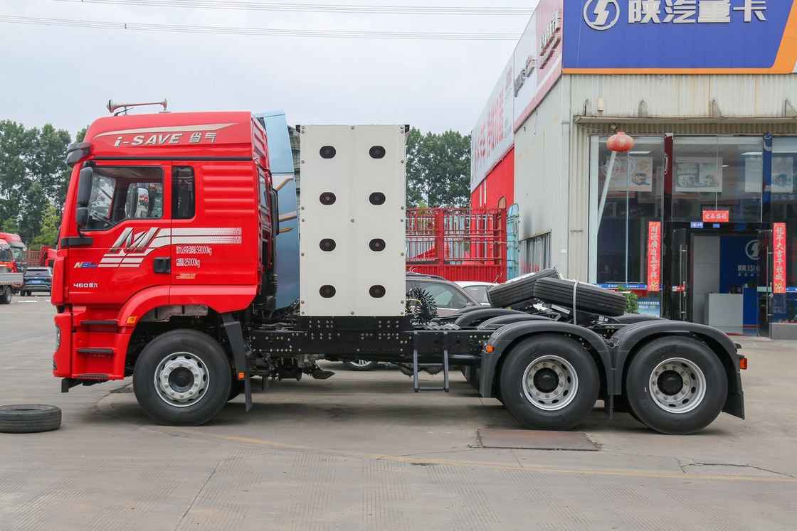 Motor Weichai de meia cadeira de fila única 460HP 6X4 Tractor de GNC de telhado alto Shacman caminhão pesado