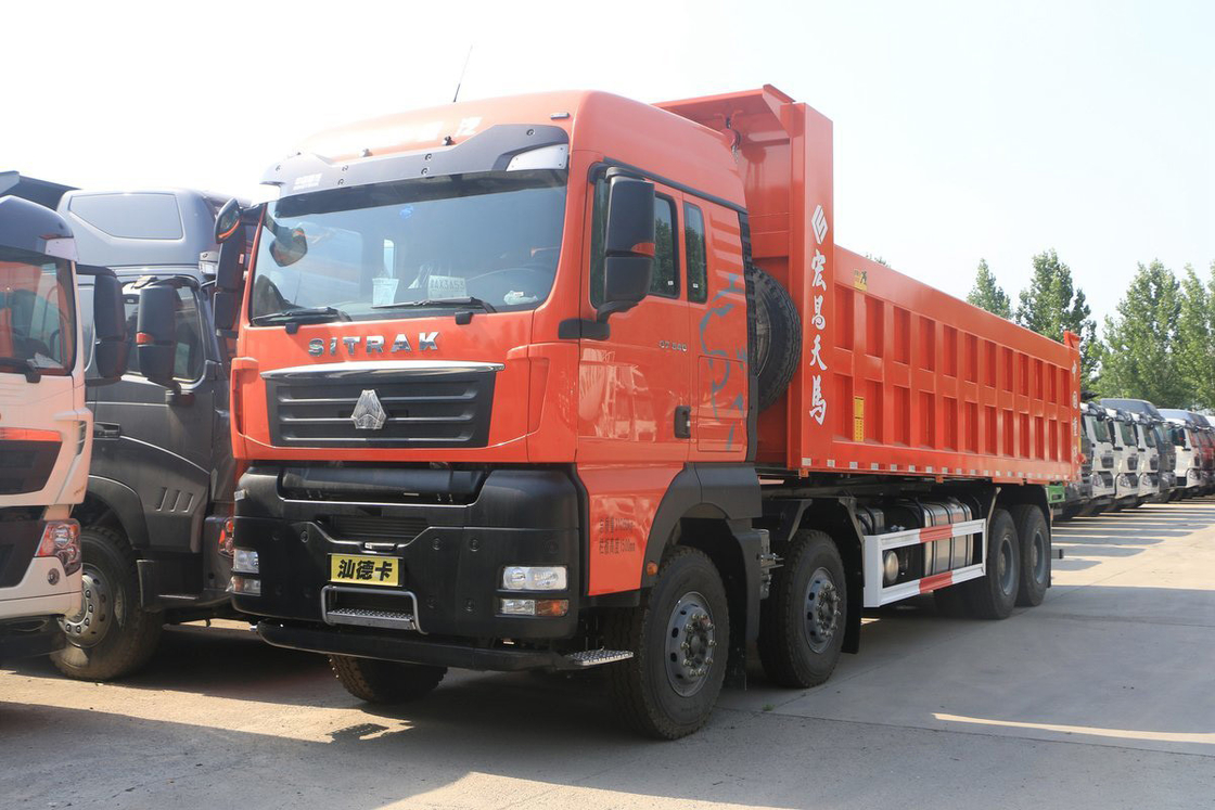 SITRAK G7H Modelo Bom Ar Condicionado 540HP 8X4 8,4m Sinotruk Dump Truck Grid U-Type Cargo Box