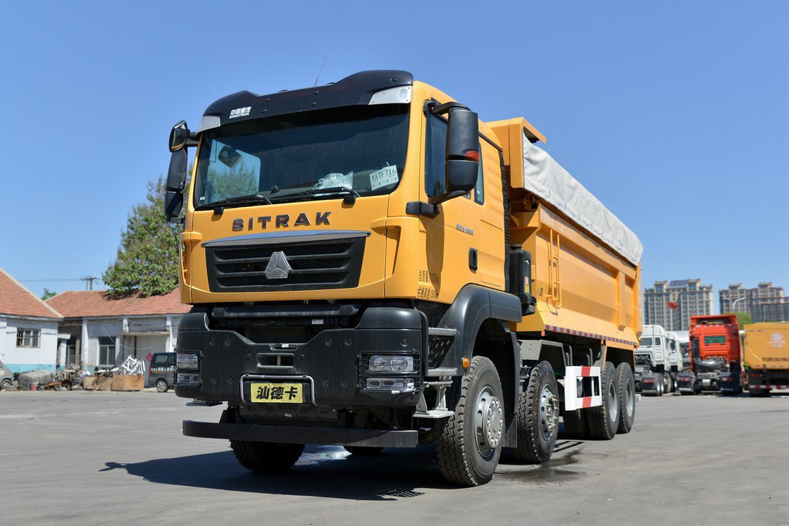 SITRAK caminhão-trator G7W caminhão pesado diesel 400 hp 8X4 6.8m Corpo amarelo traseiro Sinotruk