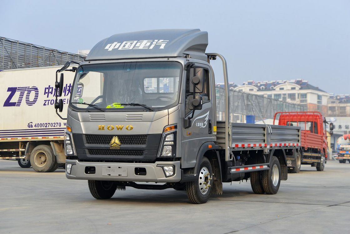 Sinotruk Howo caminhão leve série Titan 150HP 4,15m Single Row Fence Corpo Prateado Assentos de linha única