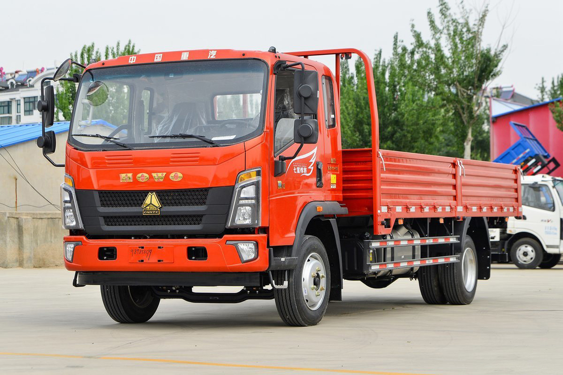 Sinotruk HOWO caminhão série Titan-H diesel 8 velocidades 170hp 5,2 metros caixa de carga de meio lado
