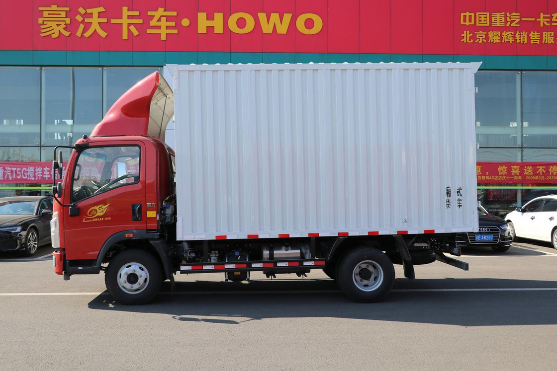 Sinotruk King Série 160HP 4.15m Deflector de telhado alto linha única HOWO Van Light Truck