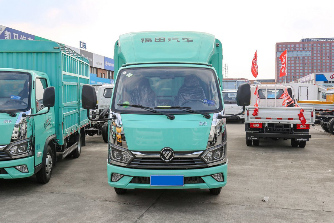 Foton Auman Mini Truck 2.0L 127HP CNG 3.815m Alto telhado Deflector vedação Caminhão Assentos de absorção de choque