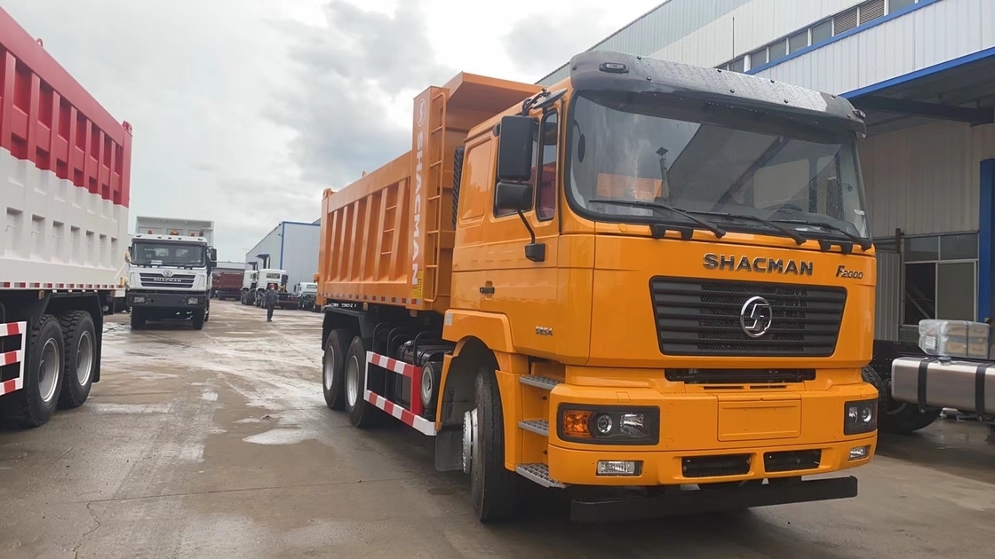 Caminhões de lixo 6*4 Shacman F2000 Caminhões chineses Grande balde 290hp Motor diesel Direção à esquerda