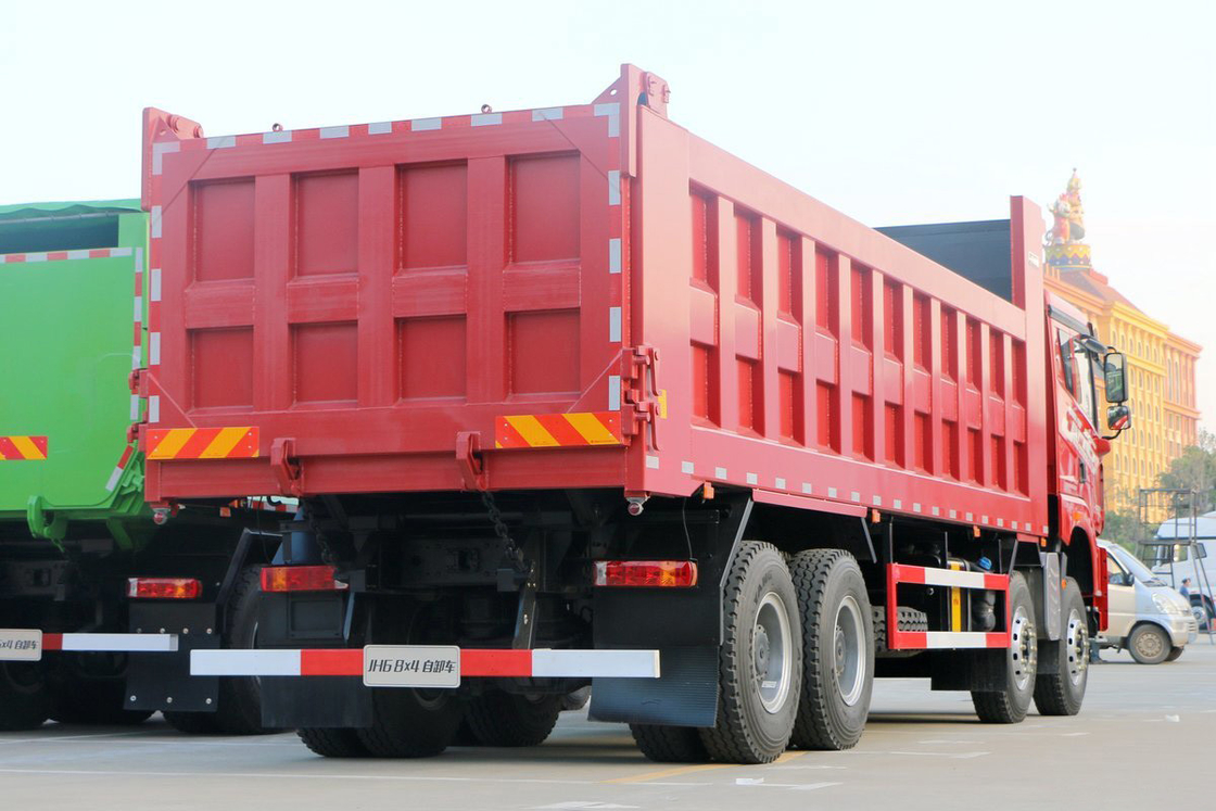 Flat Top Half Cab JH6 camião pesado diesel 430 HP 8X4 8,2m Qingdao Jiefang camião de descarga