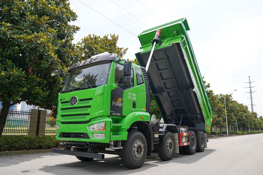 FAW Jiefang Dump Truck J6L Heavy Truck Diesel 10 Gear 350hp 8X4 Airbag Assento de absorção de choque Dump Box