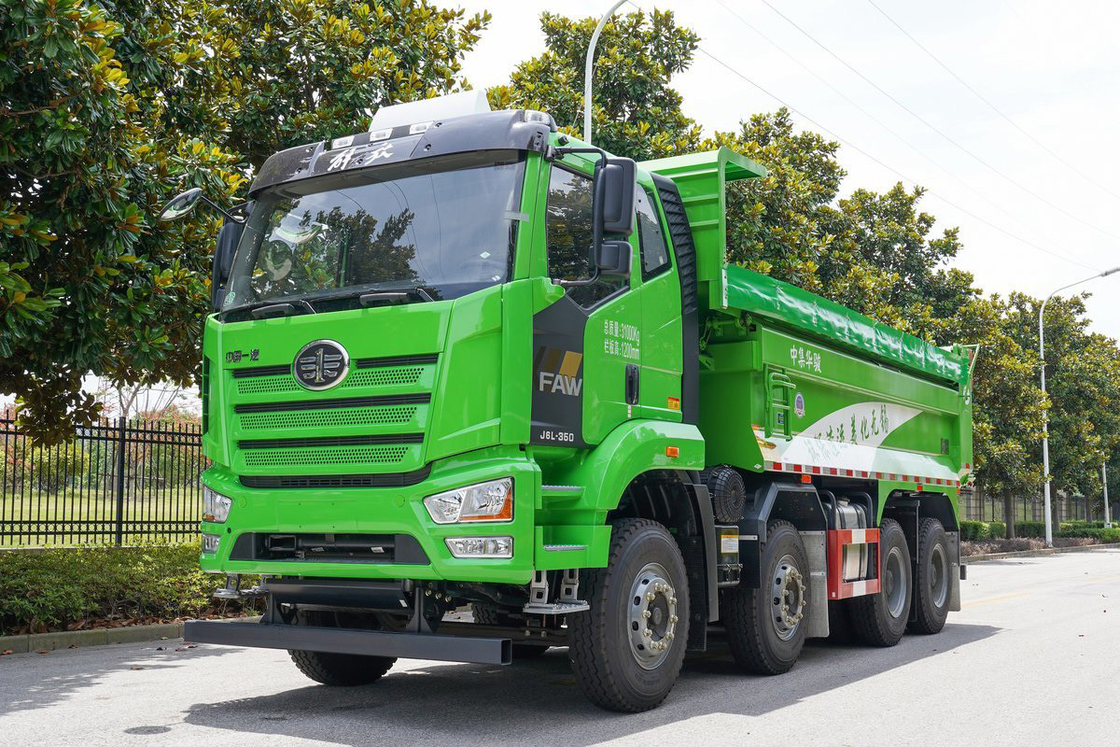 FAW Jiefang Dump Truck J6L Heavy Truck Diesel 10 Gear 350hp 8X4 Airbag Assento de absorção de choque Dump Box