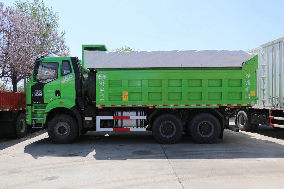 FAW CA3250 Airbag Assento de absorção de choque caminhão pesado 420HP Flat-Top Cab 6X4 5,8m Jiefang Dump Truck