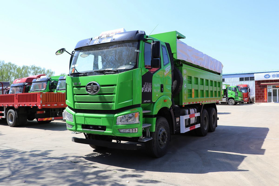 FAW CA3250 Airbag Assento de absorção de choque caminhão pesado 420HP Flat-Top Cab 6X4 5,8m Jiefang Dump Truck