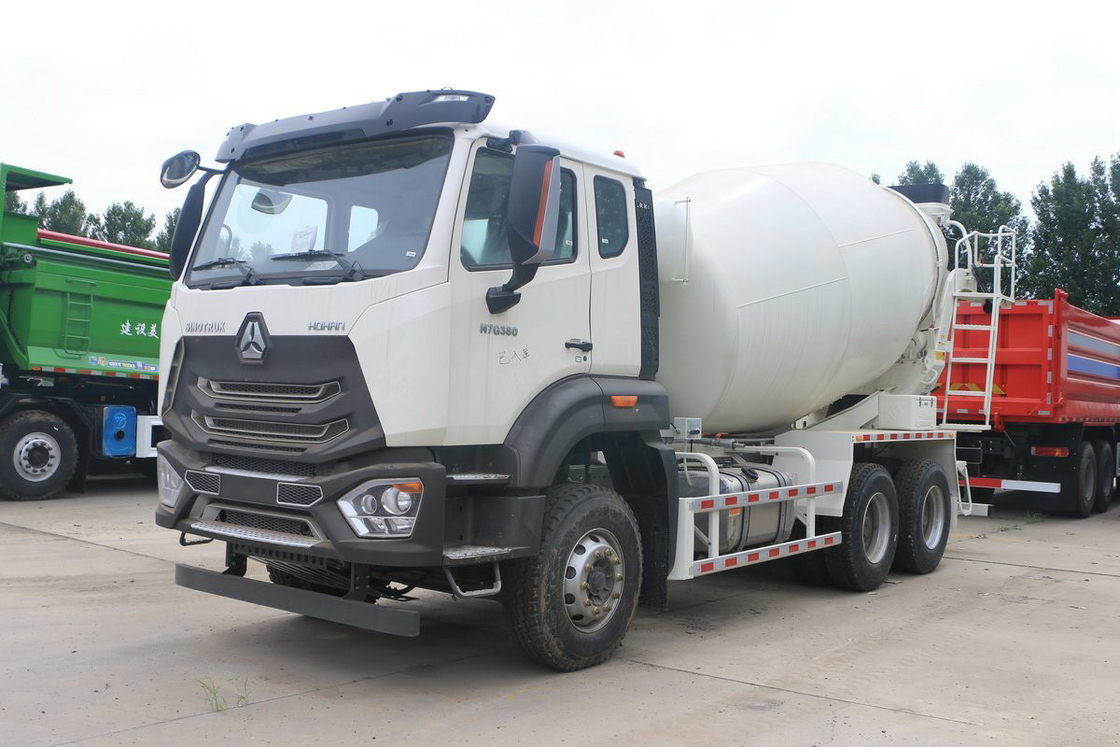 Sinotruk Haohan N7G Flat Top Half Row Assentos 380 cavalos de potência Automático Ar condicionado 6X4 caminhão misturador de concreto