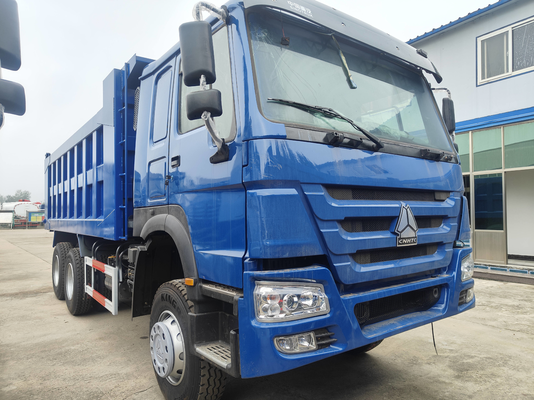 Caminhão em África Howo Dump / Tipper 6*4 Cor Azul 10 Rodas Com Alto Refubished Novo Balde