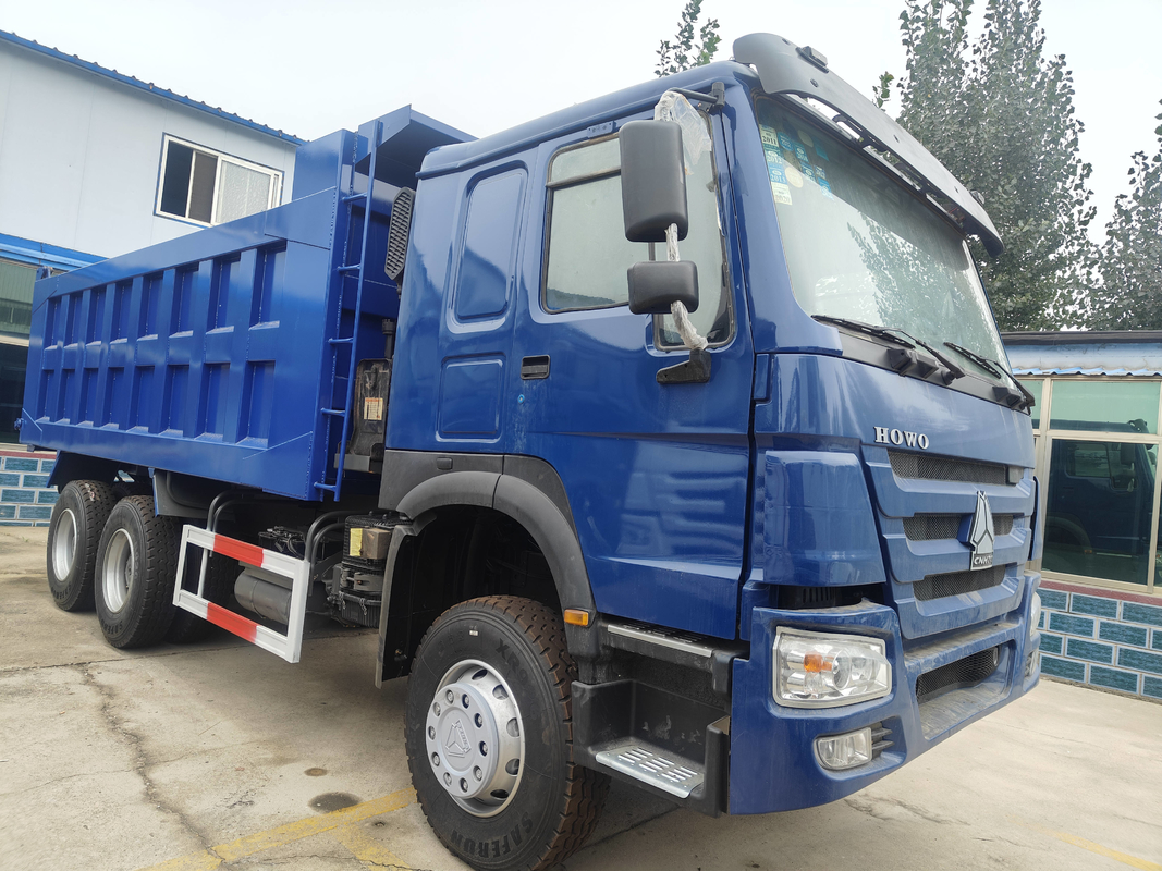Caminhão em África Howo Dump / Tipper 6*4 Cor Azul 10 Rodas Com Alto Refubished Novo Balde