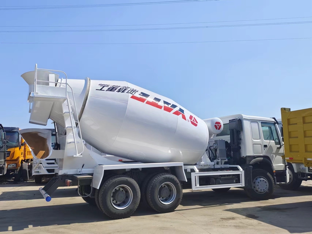 Caminhão de mistura de concreto 10m3 Usado com renovação Howo Misturador de concreto 10 rodas 371/380hp