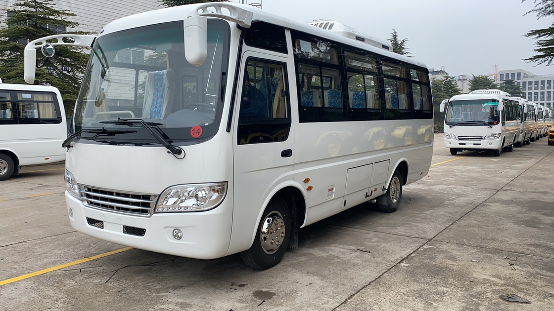 Coaster Mini Bus Yuchai Motor Mudan MD6668 25 Assentos 2 + 2 Assentos Layout Novo ar condicionado