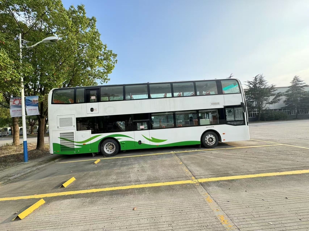 Ônibus turístico usado de luxo de 37 lugares de duplo andar RHD Weichai Motor Diesel Ônibus Sunlong SLK6126