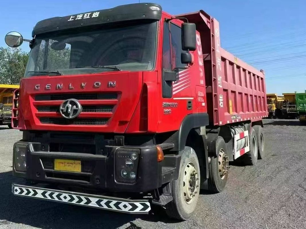 China usou caminhões pesados ​​​​SAIC Hongyan caminhão basculante 8 × 4 tecnologia de caminhão condução à esquerda 390hp