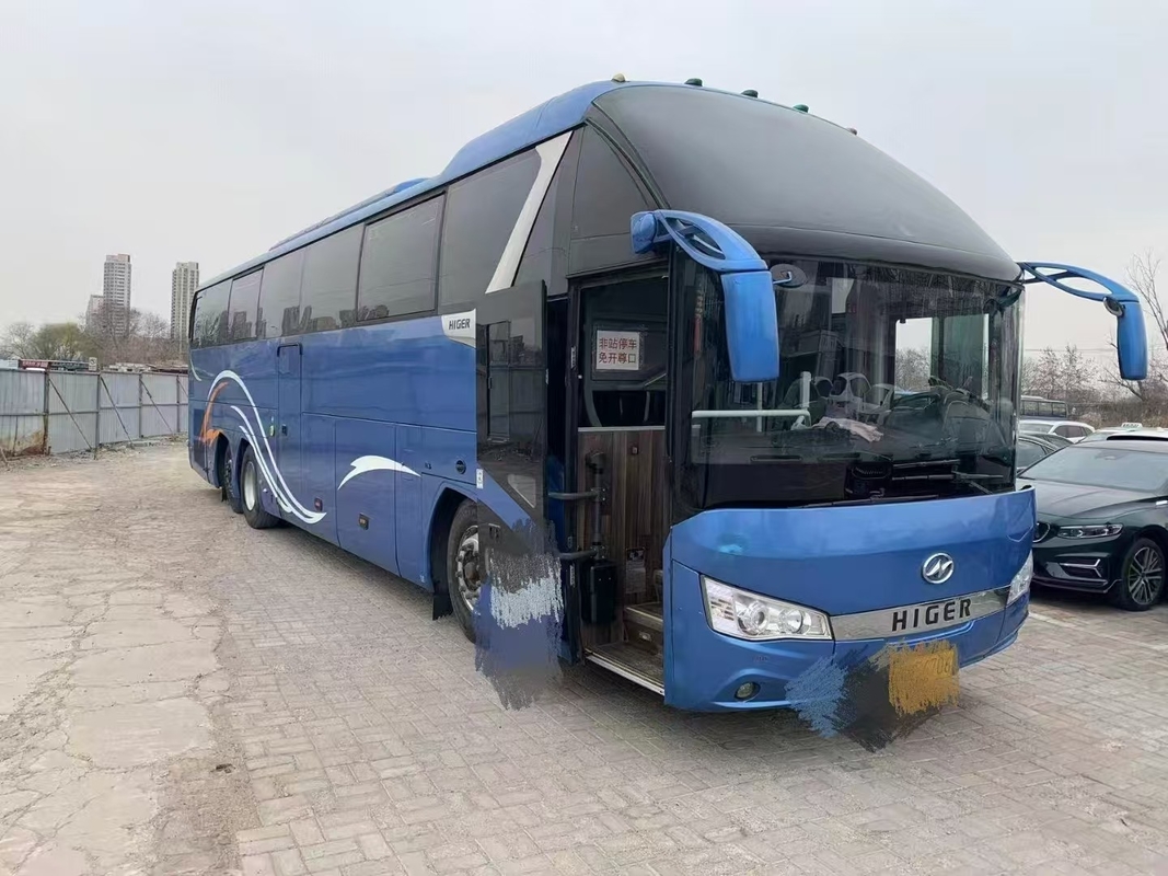 Ônibus de segunda mão Higer KLQ6132 Weichai 375hp Ônibus de diferença dupla 56 lugares Duplo traseiro Alxe Lux Transport