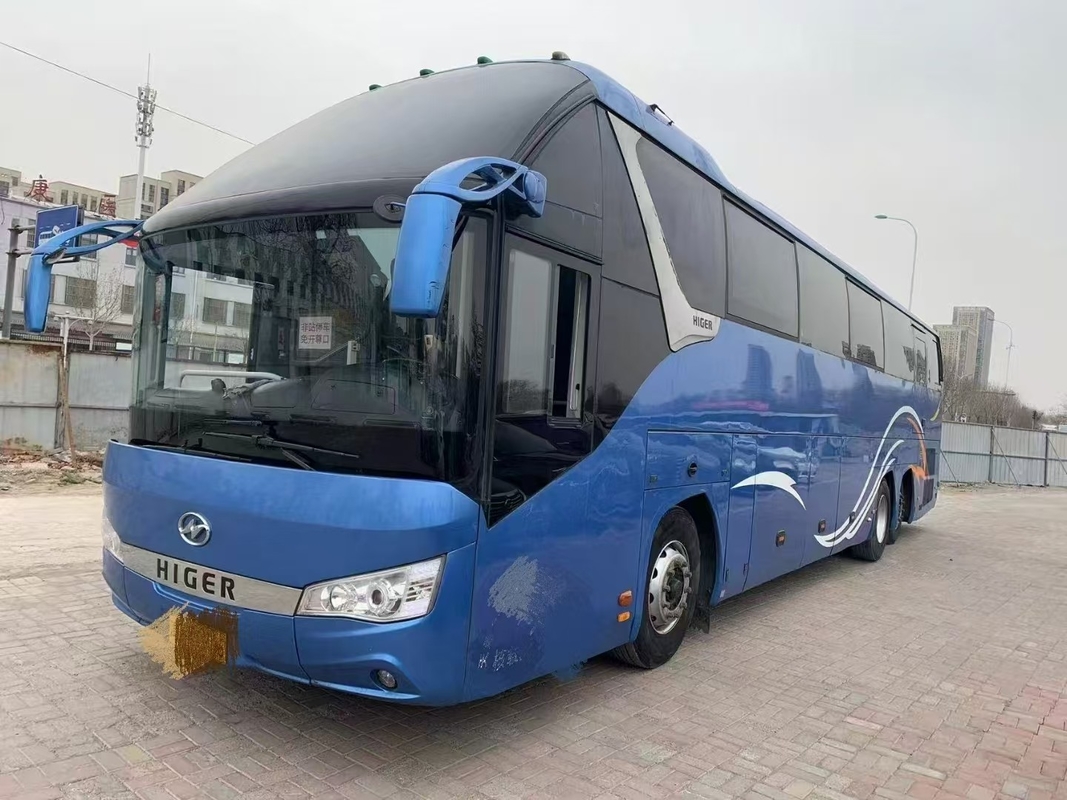 Ônibus de segunda mão Higer KLQ6132 Weichai 375hp Ônibus de diferença dupla 56 lugares Duplo traseiro Alxe Lux Transport