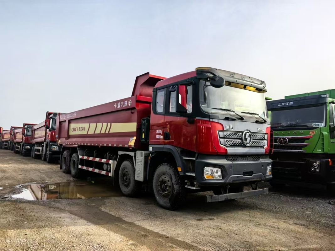 Caminhão de descarga usados para minas Shacman Weichai 430hp Levantamento frontal 8*4 Modo de condução 12 Pneus Lhd 50tons Carregamento