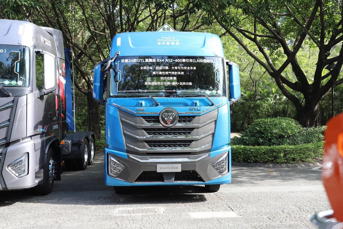 Cabeça de trator de baixo preço usada Foton Horse 6 * 4 Drive Mode 460hp Cummins Motor GNL Cabina de telhado alto com cama