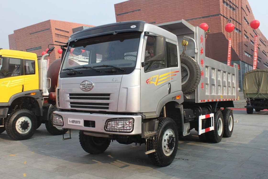 Caminhão de segunda mão de descarga JIEFANG 6*6 Modo de condução Caminhão de descarga usado Transportes de materiais de construção