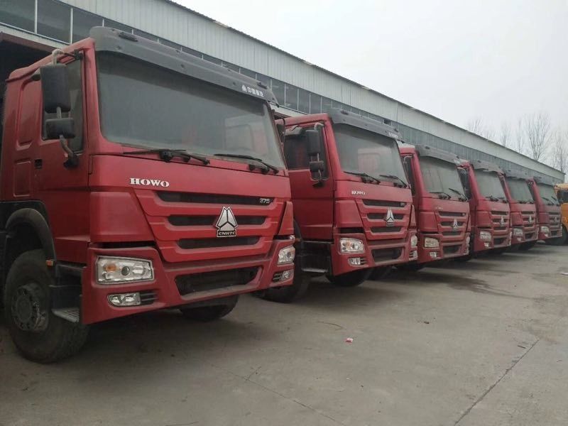 Caminhões de caminhão basculante da mão de Dongfeng da cor vermelha os òs com 6x4 conduzem o motor diesel do EURO 3