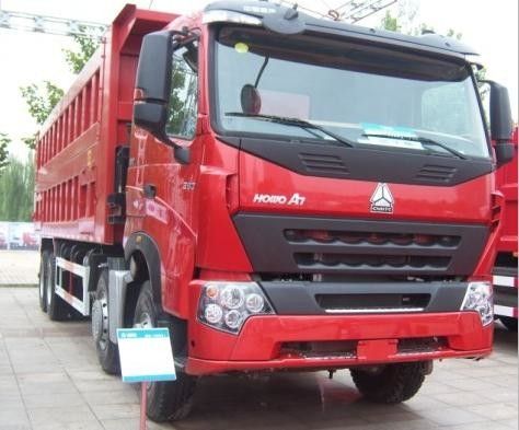 Caminhões de caminhão basculante da mão de Dongfeng da cor vermelha os òs com 6x4 conduzem o motor diesel do EURO 3