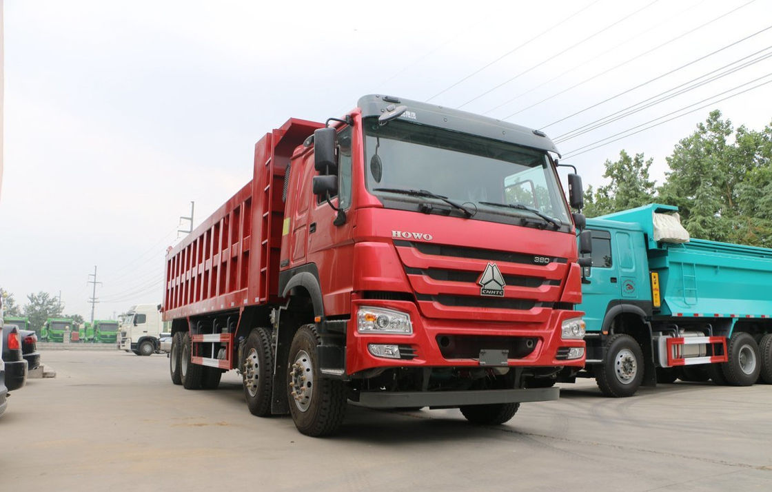HOWO 371HP 8 x 4 usou o caminhão basculante, caminhões de caminhão basculante resistentes da segunda mão