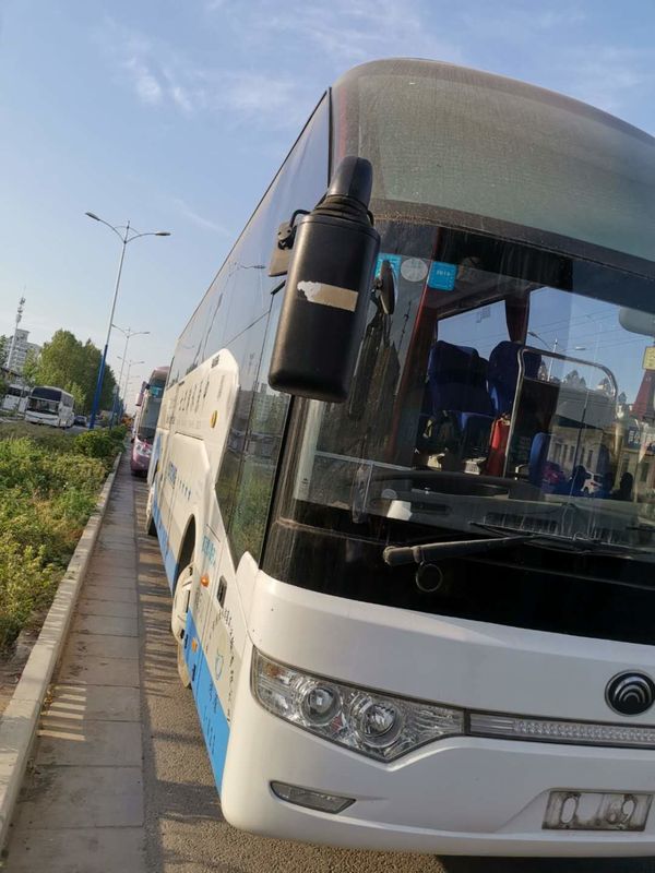 Movimentação usada Yutong da mão esquerda do motor diesel do ônibus da pousa-copos dos assentos 6122HQ9A 51 com A/C