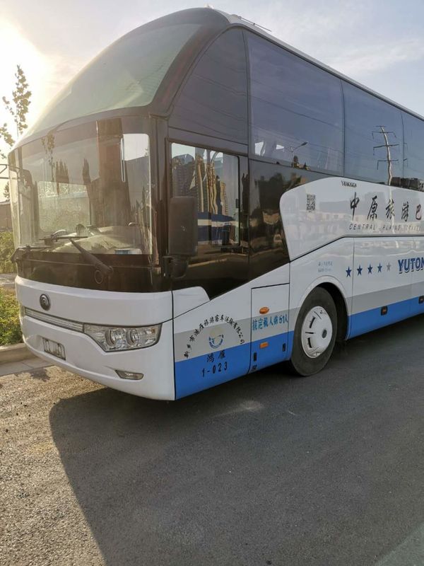Movimentação usada Yutong da mão esquerda do motor diesel do ônibus da pousa-copos dos assentos 6122HQ9A 51 com A/C