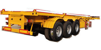 Do leito reboque de aço semi com o pneu do triângulo 12R22.5 40 pés de transporte de recipiente