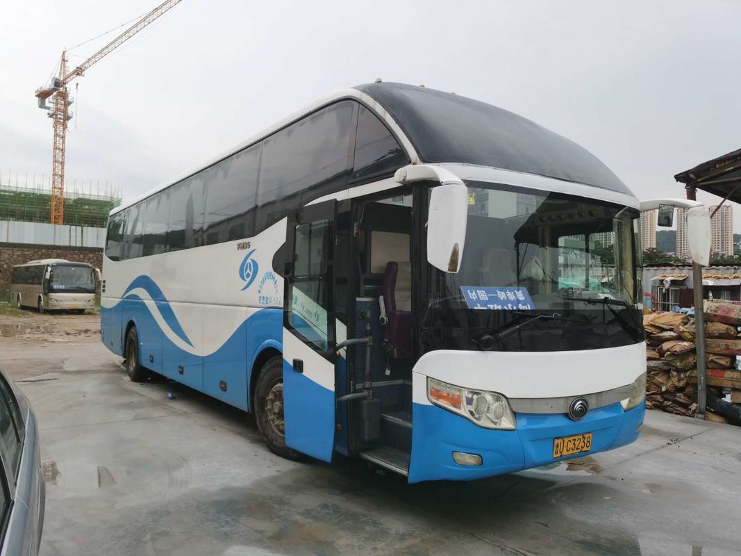 55 o pneu 6050mm Yutong usado distância entre o eixo dianteira e traseira dos assentos 6 transporta o Nude da movimentação da mão esquerda que embala portas dobro com ABS