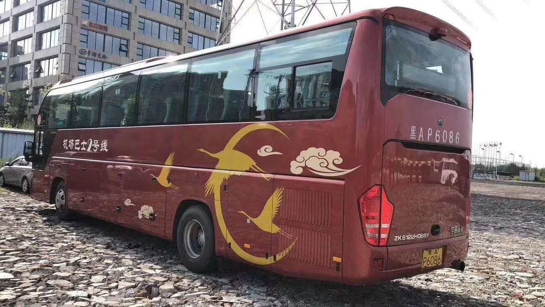 o óleo 247kw diesel 50 assentos Yutong usado 2015 anos transporta o chassi de aço do Euro III do quilômetro do motor de Yuchai baixo com C.A.