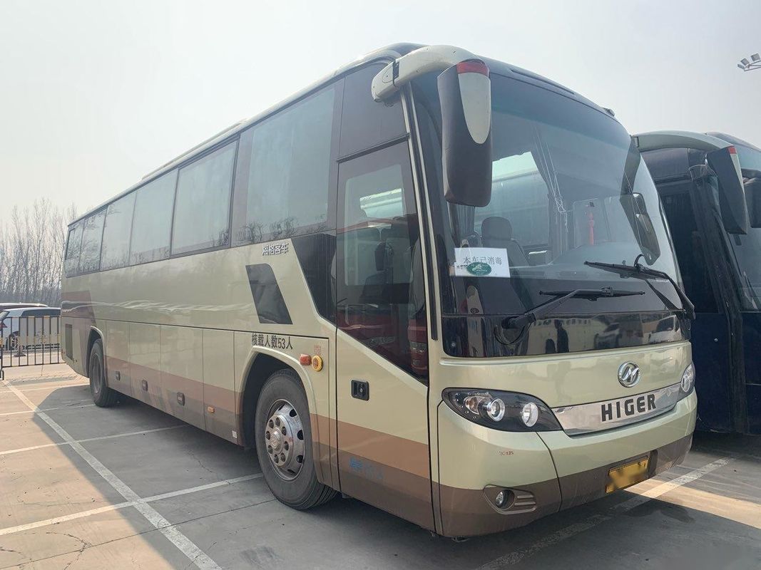 Treinador usado Bus do ônibus do passageiro do modelo KLQ6115 do tipo do motor da parte traseira de LHD chassi de aço mais alto 53 assentos