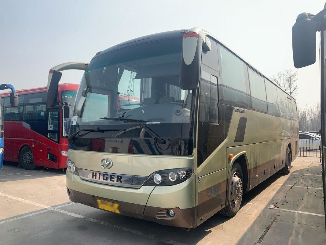 Treinador usado Bus do ônibus do passageiro do modelo KLQ6115 do tipo do motor da parte traseira de LHD chassi de aço mais alto 53 assentos