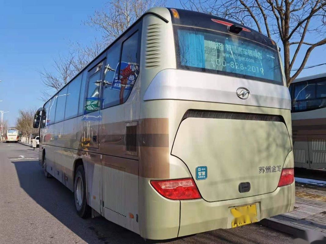 Treinador usado Bus do ônibus do passageiro do modelo KLQ6115 do tipo do motor da parte traseira de LHD chassi de aço mais alto 53 assentos