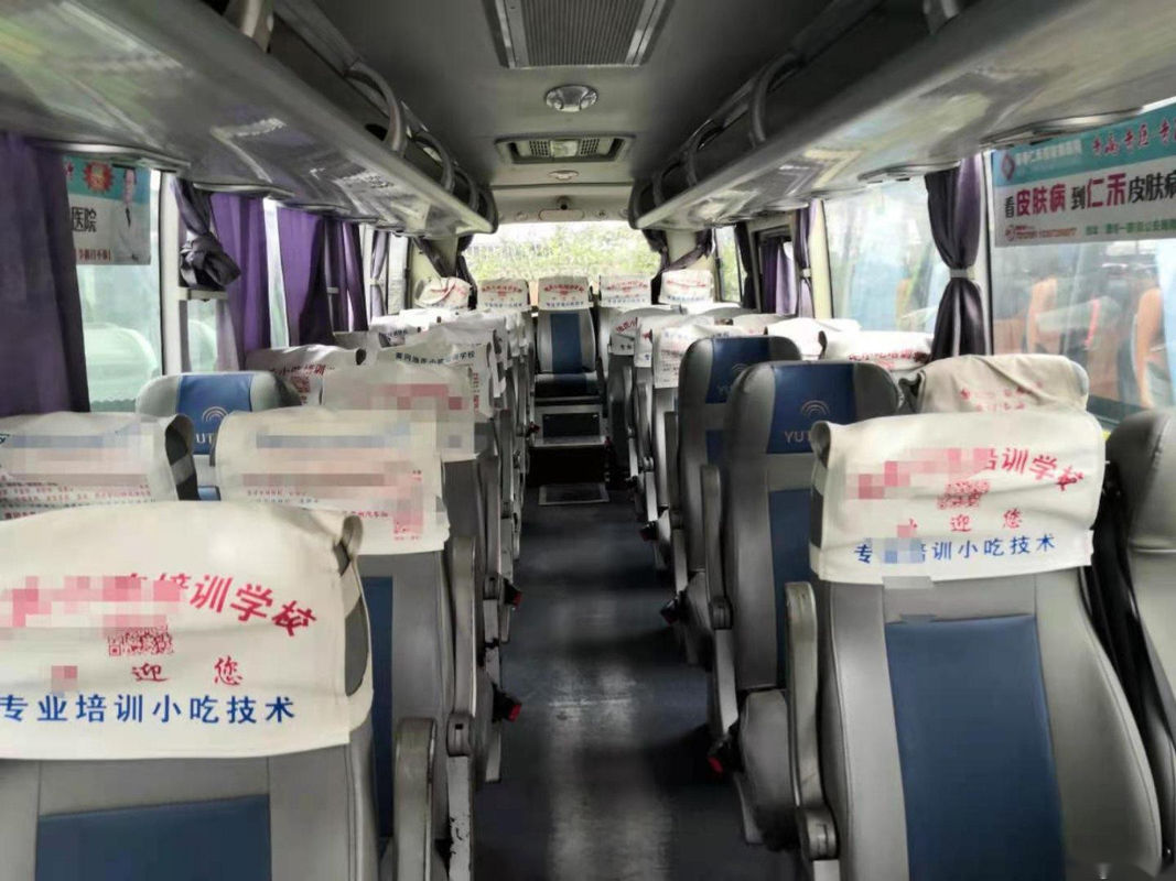 Yutong usado transporta o ônibus usado do passageiro do chassi dos assentos Zk6858 35 a única porta de aço
