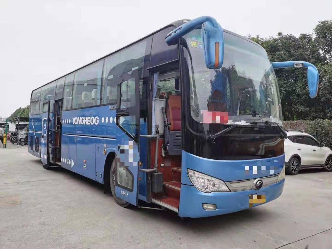 Ônibus de excursão usado movimentação usado da mão esquerda das portas dobro do motor do Euro IV Yuchai do chassi da bolsa a ar dos assentos do ônibus Zk6119 47 de Yutong