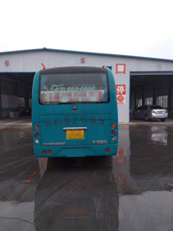 Ônibus usado usado do passageiro da mão esquerda de Front Engine Steel Chassis Euro V dos assentos de Mini Bus Yutong ZK6609D 19 movimentação diesel