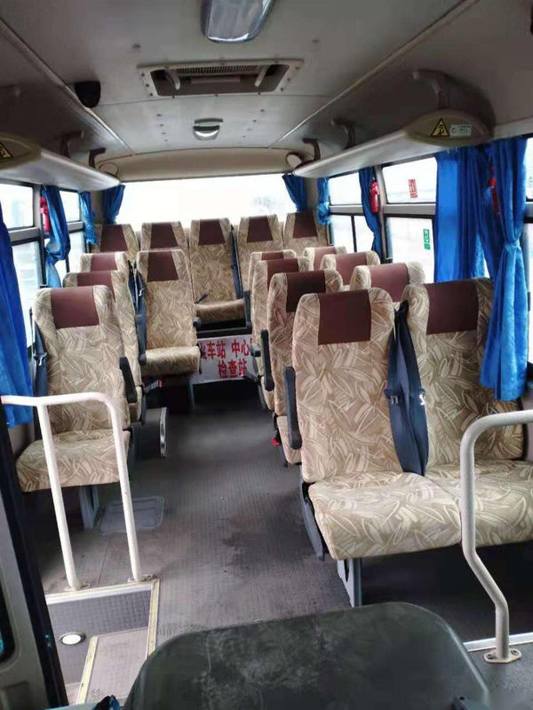 Ônibus usado usado do passageiro da mão esquerda de Front Engine Steel Chassis Euro V dos assentos de Mini Bus Yutong ZK6609D 19 movimentação diesel