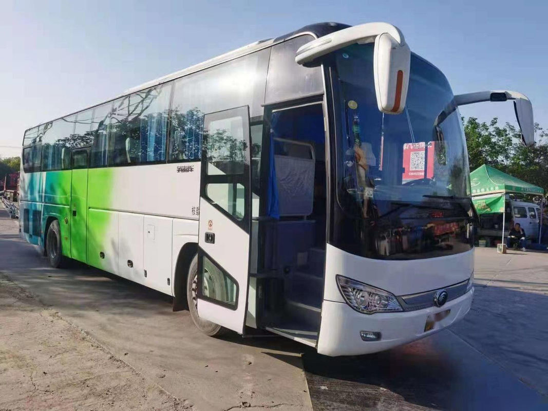 Ônibus usado ZK6110 de Yutong deixado o ônibus de excursão usado de direção do motor de Yuchai de 48 portas de dobro dos assentos baixo quilômetro traseiro