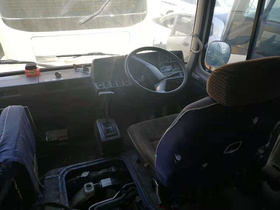 Motor usado condução à direita do quilômetro 1hz do tipo 23/29seats de Toyota do ônibus da pousa-copos baixo