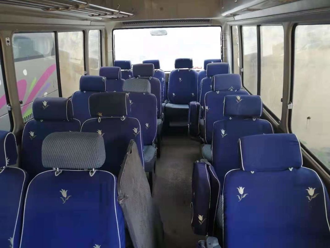 Motor usado condução à direita do quilômetro 1hz do tipo 23/29seats de Toyota do ônibus da pousa-copos baixo