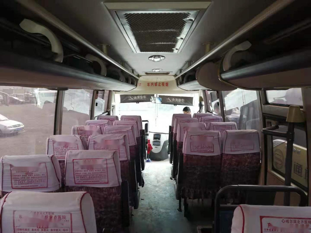 Quilômetro dobro usado das portas 39seats do ônibus XMQ6900 de Kinglong baixo deixado o chassi de aço de direção