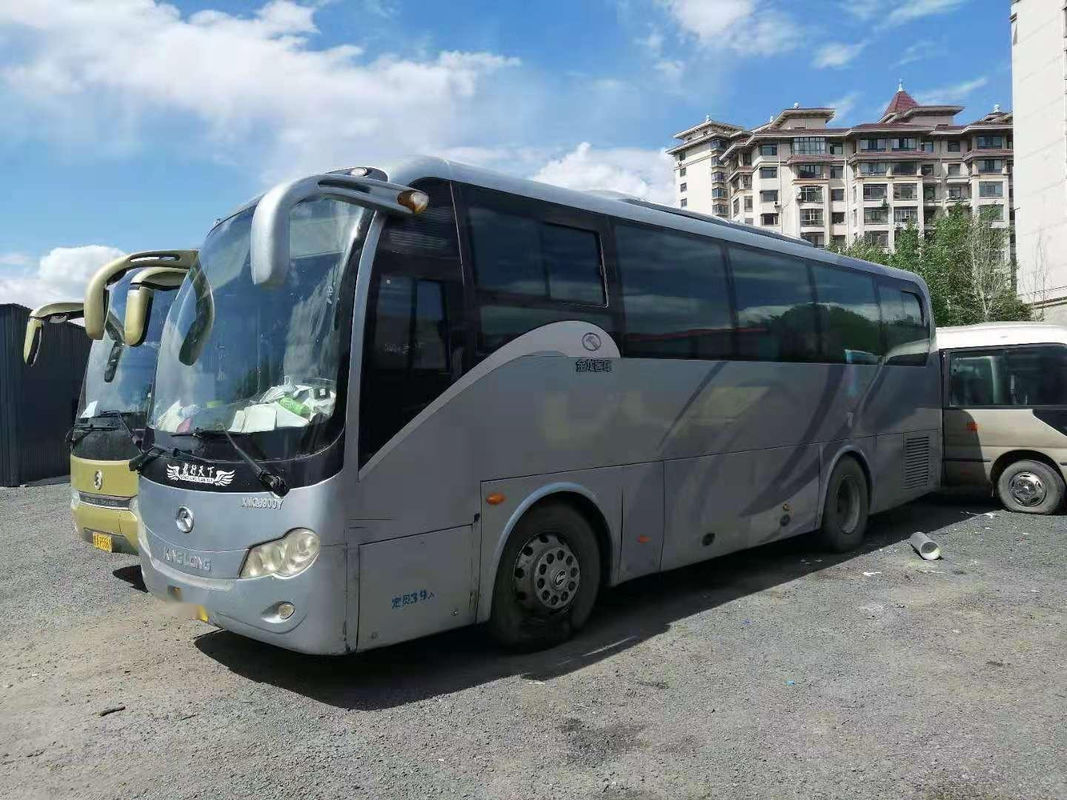 Quilômetro dobro usado das portas 39seats do ônibus XMQ6900 de Kinglong baixo deixado o chassi de aço de direção